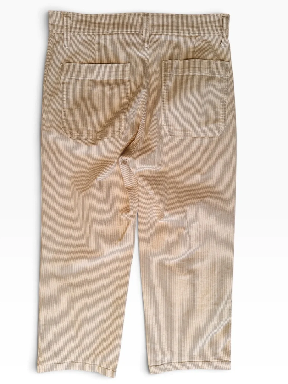 J. Crew Slim Wide Leg Jean in Khaki Stripe 28
